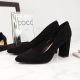 21. Sergio Leone W SK316A Suede Pumps on the Block Heel in Black 