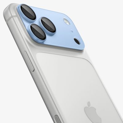 3. Spigen Optik Pro XL GLAS.TR EZ FIT Tempered Glass Camera Screen Protector for iPhone 18 Pro - Light Blue