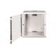 22. Unique 19" 12U 600x600 wall-mounted network cabinet, glass door, gray, undivided, assembled, 100kg