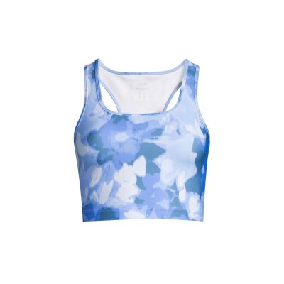 CASALL Blossom Square Neck Sports Top Blue