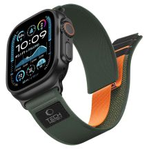 Tech-Protect Nylon Elite Band for Apple Watch 44 / 45 / 46 / 49 mm – green-orange