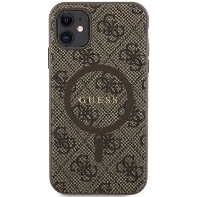 3. Guess GUHMN61G4GFRW iPhone 11 6.1" / Xr brown/brown hardcase 4G Collection Leather Metal Logo MagSafe