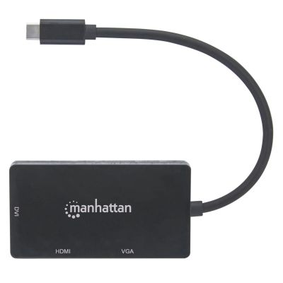5. MANHATTAN ADAPTER MULTIPORT USB-C 3.1 TO HDMI/DVI/VGA M/F