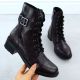 9. Women's burgundy ankle boots with buckle Rieker 75431-35