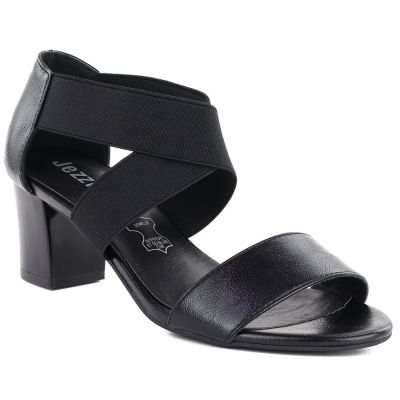 Women's black Jezzi RMR1954-27 strappy sandals