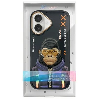 12. Nimmy Cool&Cute 2.0 Monkey case for iPhone 16 - black