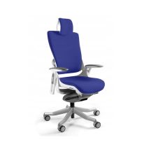 Wau 2 BL415 office chair, royalblue/white fabric