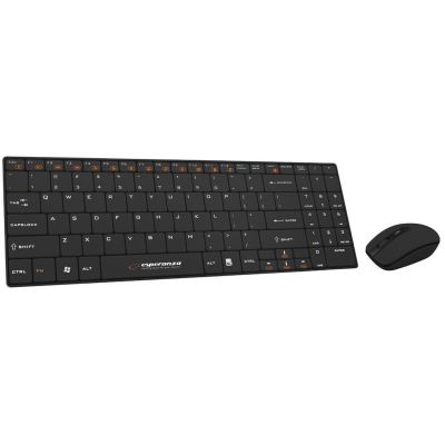 Esperanza EK122K keyboard + mouse set (USB 2.0; (US); black; laser)