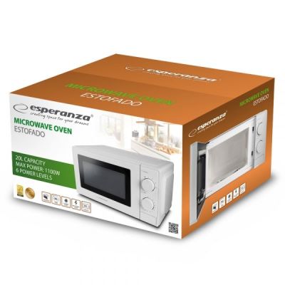 3. ESPERANZA MICROWAVE OVEN ESTOFADO WHITE EKO011W