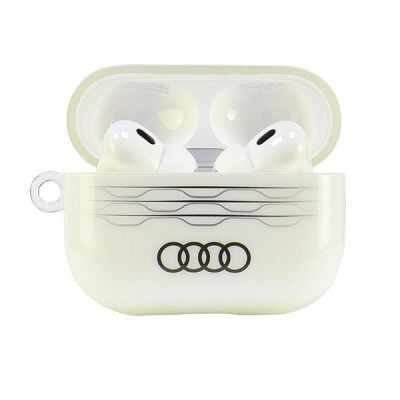2. Audi IML Geometric Pattern Case for AirPods Pro 2 - White