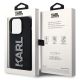 8. Karl Lagerfeld 3D Rubber Glitter Logo iPhone 15 Pro Case - Black