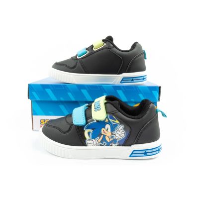 19. Leomil Sonic children's sports shoes, lightweight sneakers with Velcro, black