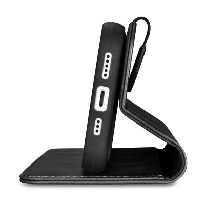 7. iCarer Oil Wax Wallet Case 2in1 Cover iPhone 14 Plus Anti-RFID Leather Flip Case Black (WMI14220723-BK)