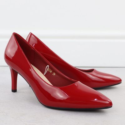5. Women's patent leather pumps, red, Sergio Leone 1336
