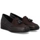 4. Rieker 53771-25 women's leather wedge shoes, comfortable brown