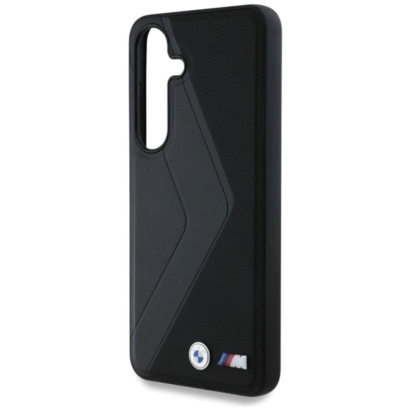 6. BMW Leather Oversized Stripes MagSafe case for Samsung Galaxy S25 - black