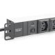 4. Digitus PDU 19" Rackmount Power Strip, 10x C13 sockets, 2.0m, 1x C14 plug, 10A, overload protection, aluminum profile