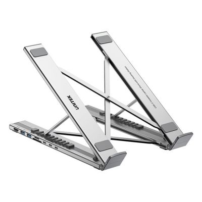 28. UNITEK ADJUSTABLE LAPTOP STAND + HUB USB-C/A, HDMI 2.0, PD 100W