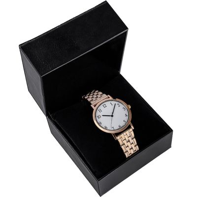 3. Watch box made of eco-leather, black and red, PBES-1