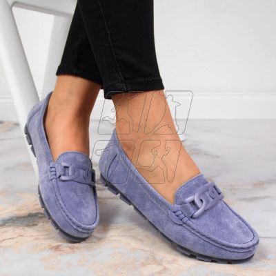 4. Blue leather loafers Filippo W