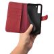 10. iCarer Haitang Leather Wallet Case Leather Case for Samsung Galaxy S22 + (S22 Plus) Wallet Housing Cover Red (AKSM05RD)