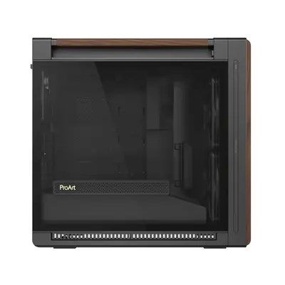 20. ASUS ProArt PA602 Wood Edition Modern Black - Tempered Glass Panel Midi Tower Black, Wood