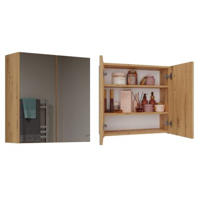 3. POLA BATHROOM CABINET 2 DOORS ARTISAN MIRROR