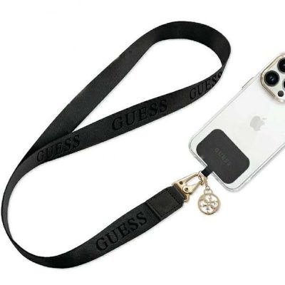 2. Guess CBDY Nylon Chain phone lanyard - black