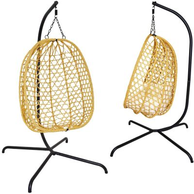 12. COCOON HANGING CHAIR 105x195CM BROWN