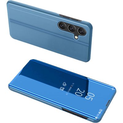 Clear View Case cover for Samsung Galaxy A24 4G flip cover blue