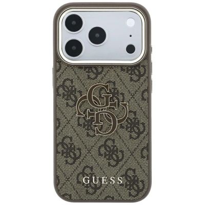3. Guess 4G & Big Resin Logo Case for iPhone 17 Pro Max / 18 Pro Max - Brown