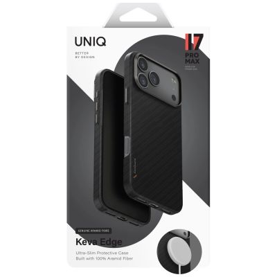 6. Uniq Keva EDGE Magclick Charging Case for iPhone 17 Pro Max - Black