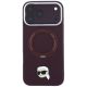3. Karl Lagerfeld with Ring Stand 360 Karl Head Pin MagSafe case for iPhone 18 Pro / 17 Pro - burgundy