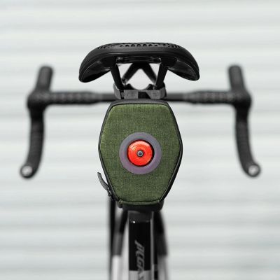 7. Rockbros C52-2 lightweight saddle bag with 250 mAh lighting - green