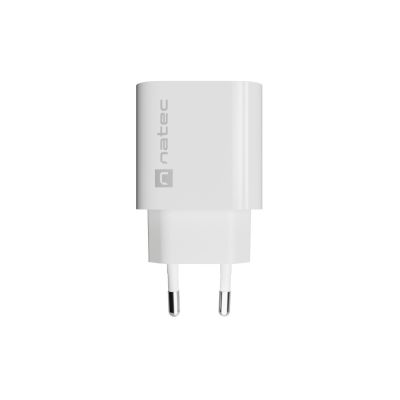 10. NATEC RIBERA WALL CHARGER 1X USB-A + 1X USB-