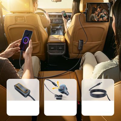 4. ORICO ChargeClip 90W 2A4C Back Clip Multi-Port Car Charger