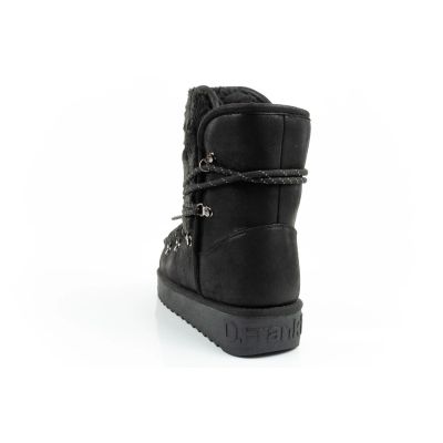 14. D.Franklin women's winter snow boots, fashionable fur lining, black