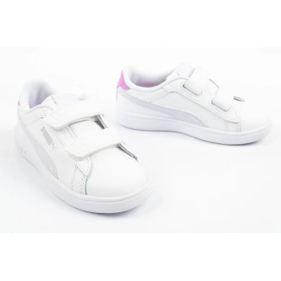 7. Puma Smash 3.0 children's sports shoes sneakers white leather fashionable