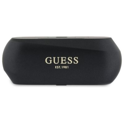 2. Guess Elongated Metallic Printed Logo Bluetooth TWS Headphones + Docking Station - Black