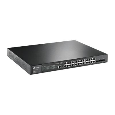 TP-Link JetStream TL-SG3428MP Managed Network Switch L2+ Gigabit Ethernet (10/100/1000) PoE Support 1U Black
