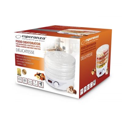3. Esperanza DÉLICATESSE EKD003 mushroom, vegetable and fruit dehydrator (250W; white)