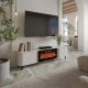 6. VOLARE TV cabinet 200x39x49 cashmere + fireplace