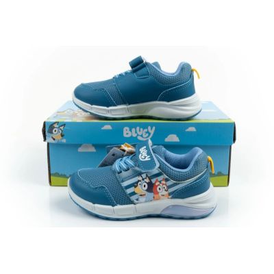 10. Leomil children's sports shoes Bluey sneakers, lightweight, with Velcro, LED, blue