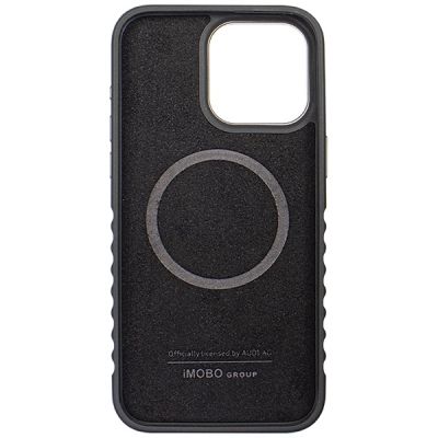 8. Audi Genuine Leather case with MagSafe for iPhone 15 Pro Max - black and red