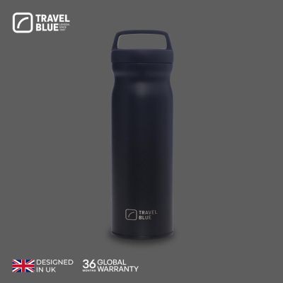 3. TRAVEL BLUE BLACK THERMAL BOTTLE