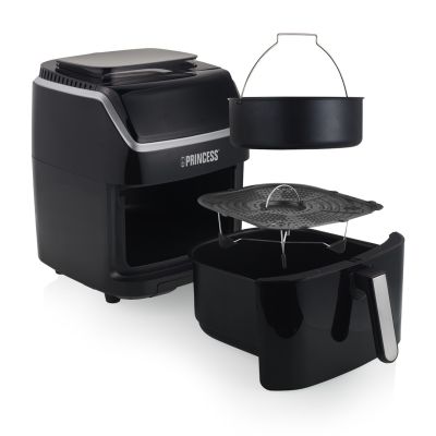 12. Princess 182080 Single 6.5L Standalone 1700W Hot Air Fryer Black