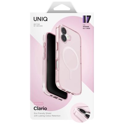 6. Uniq Clario Magclick Charging Case for iPhone 17 - Pink