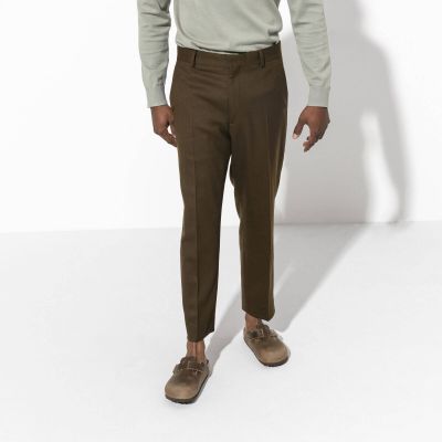 6. Birkenstock Boston Tabacco Brown Oiled Leather Regular Wide Slides for Women/Men (0960811)