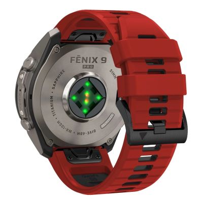 2. Tech-Protect Iconband Pro Strap for Garmin Fenix 5X / 5X Plus / 6X / 6X Pro / 7X / 8 / 8 Pro / 9 / 9 Pro (51 mm) – Red-Black