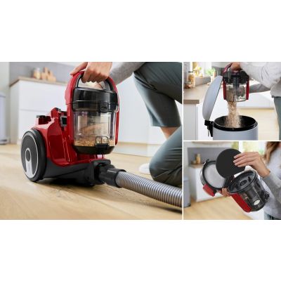 9. Bosch BGC05AAA2 Serie 2 Bagless Vacuum Cleaner (Red)